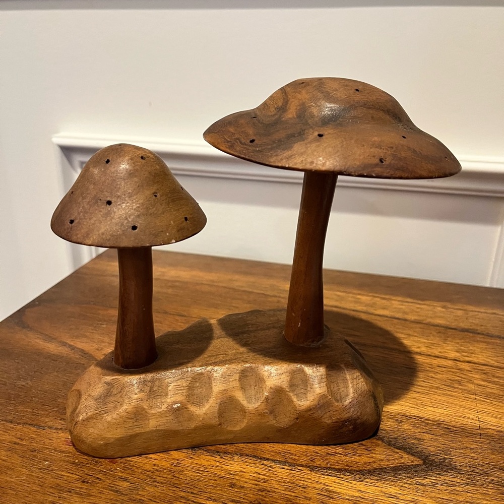 Leilani Monkey Pod Wood Mushroom Toothpick Holder